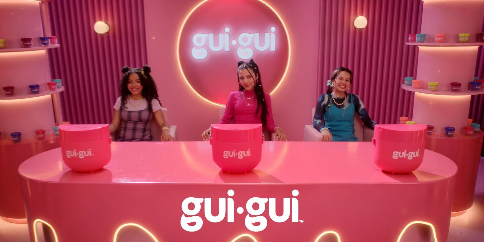 Gui Gui vanity counter with slime jars